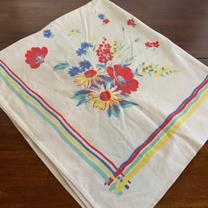 Vintage floral tablecloth